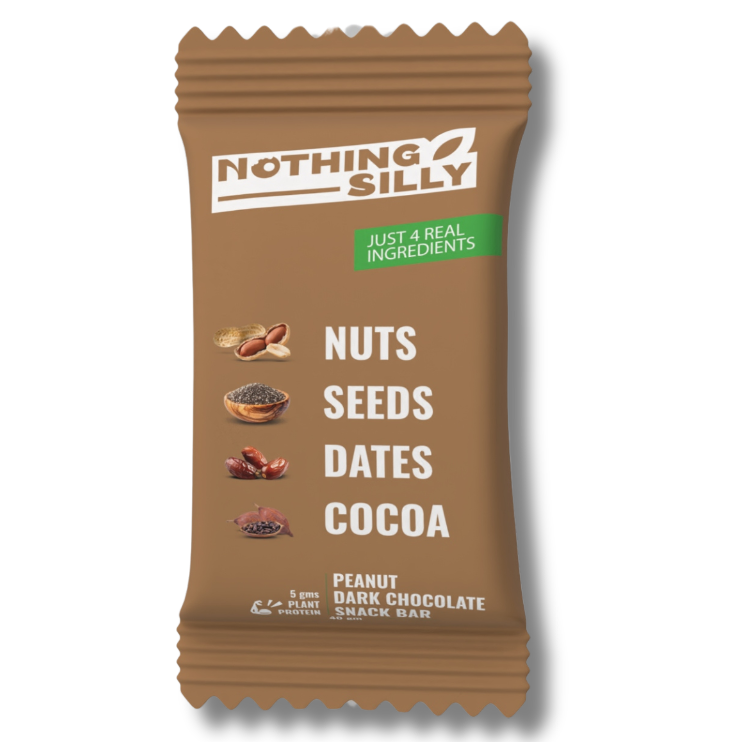 Peanut Dark Chocolate Snack Bar | Nothing Silly